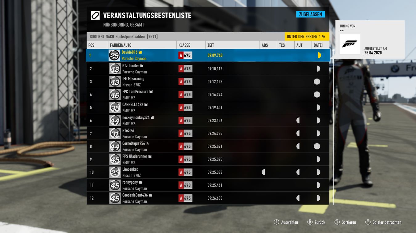 Hall of Fame QuickTune Professional Tuning Calculator for Forza